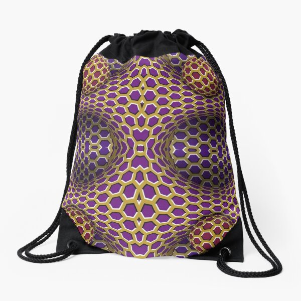 Visual Motion Illusion Drawstring Bag