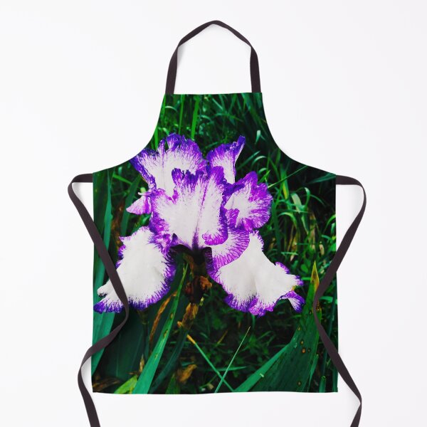 Item preview, Tender white and violet iris, natural background designed and sold by helenkaiy.