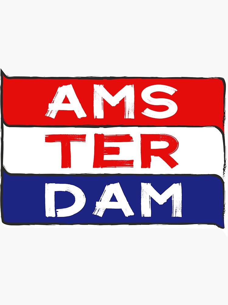 Amsterdam Skyline Flag Of The Netherlands Sticker By Pruhin Redbubble 8609