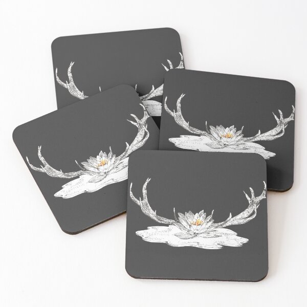 Item preview, Enchanted (Antlers and Lotus illustration) designed and sold by Czartistic.