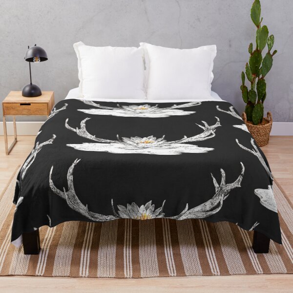 Item preview, Enchanted (Antlers and Lotus illustration) designed and sold by Czartistic.