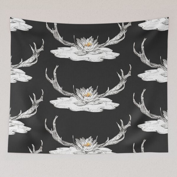 Item preview, Enchanted (Antlers and Lotus illustration) designed and sold by Czartistic.