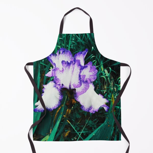 Item preview, Tender white and violet iris, natural background designed and sold by helenkaiy.