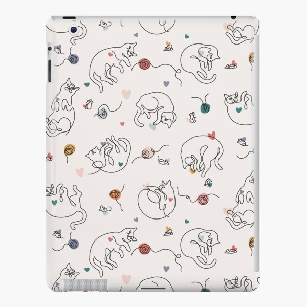 Lovely furballs of happiness in continuous line iPad Snap Case