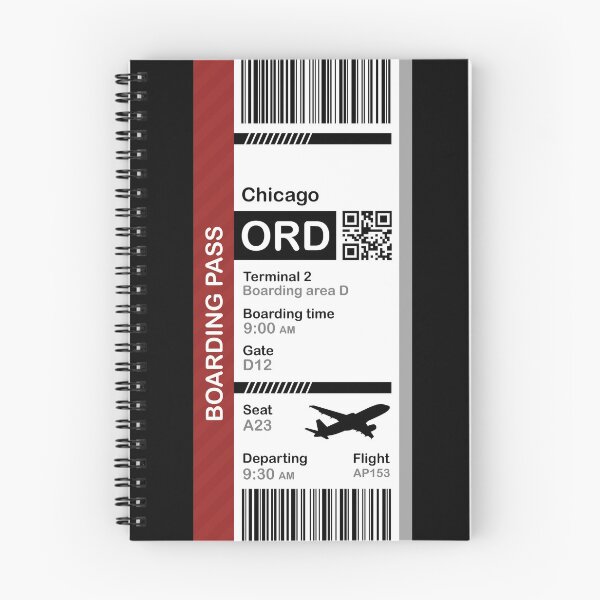Item preview, Chicago Boarding Pass Flight Destination Ticket designed and sold by oclatikaz.