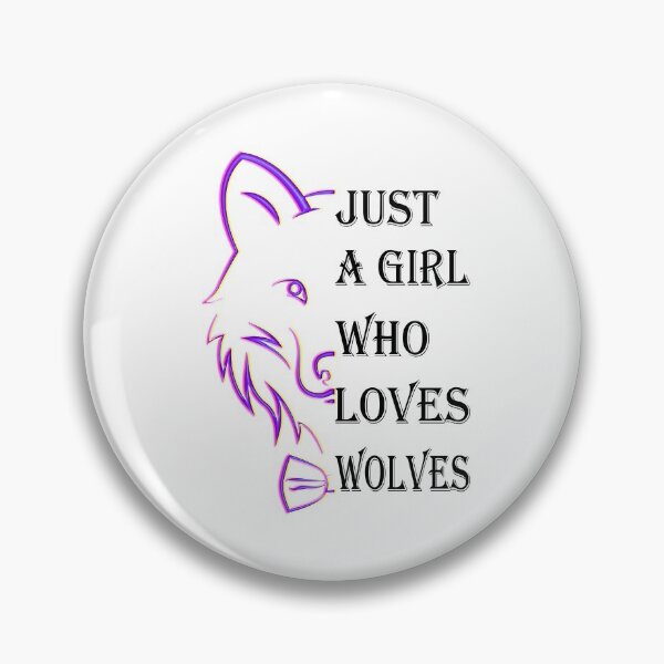 Item preview, Just A Girl Who Loves Wolves Essential Classic Sticker And Shirt Design designed and sold by Glike.