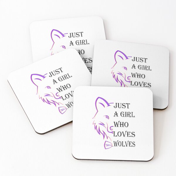 Item preview, Just A Girl Who Loves Wolves Essential Classic Sticker And Shirt Design designed and sold by Glike.