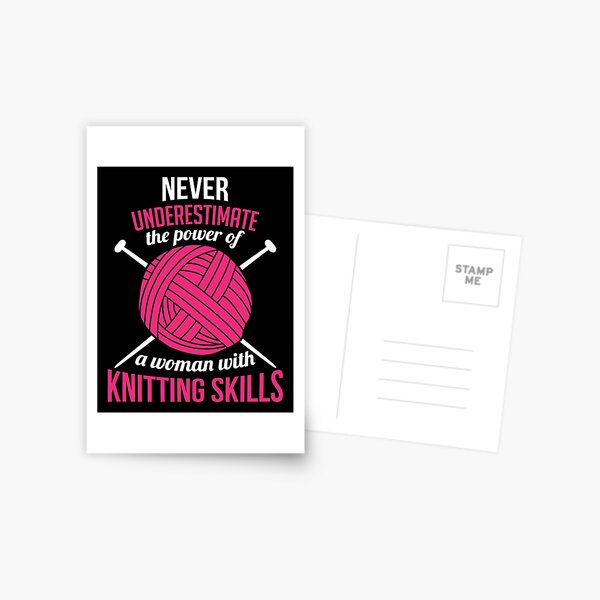 Item preview, Never underestimate the power of a woman with knitting skills designed and sold by nektarinchen.