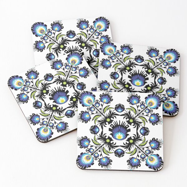 Item preview, Blue and black Folk quadriple composition designed and sold by FK-UK.