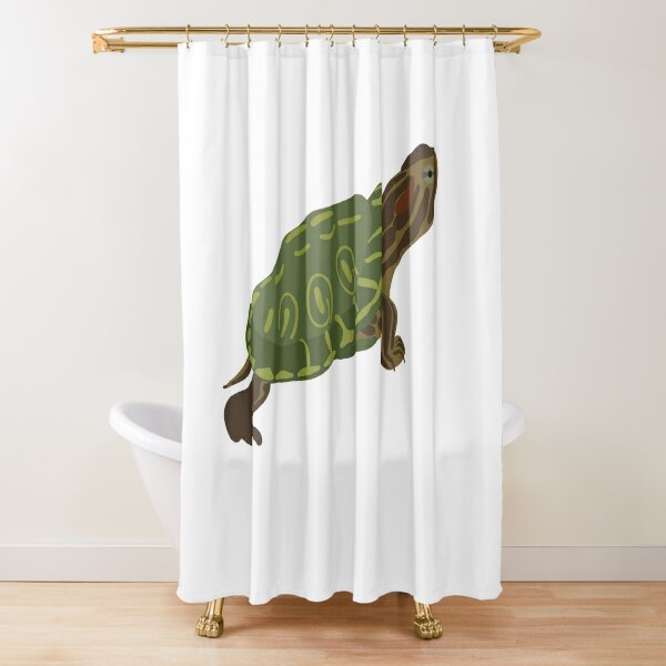 Red-eared Slider Turtle Shower Curtain for Sale by CarolM