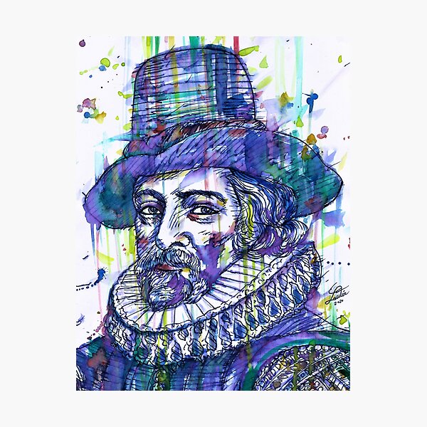 Item preview, FRANCIS BACON watercolor and ink portrait designed and sold by lautir.