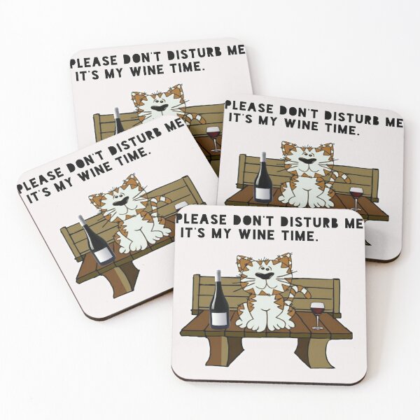 Item preview, No disturbance for Cat in  drinking wine designed and sold by aruvanita.