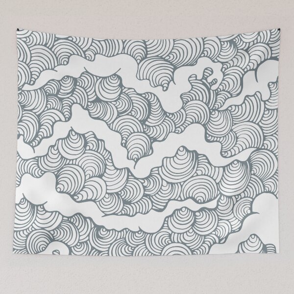 Item preview, Abstract blue steel wave pattern designed and sold by MamSelle.
