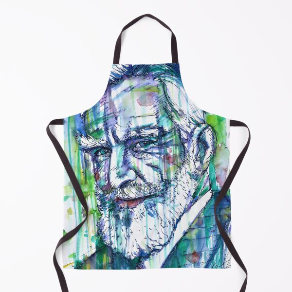 Item preview, GEORGE BERNARD SHAW watercolor and ink portrait designed and sold by lautir.