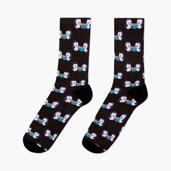 Item preview, BABY PENGUINS EATING NOODLES designed and sold by WoodburyLake.