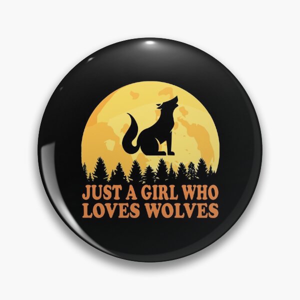 Item preview, Just A Girl Who Loves Wolves Essential Classic Sticker And Shirt Design designed and sold by Glike.