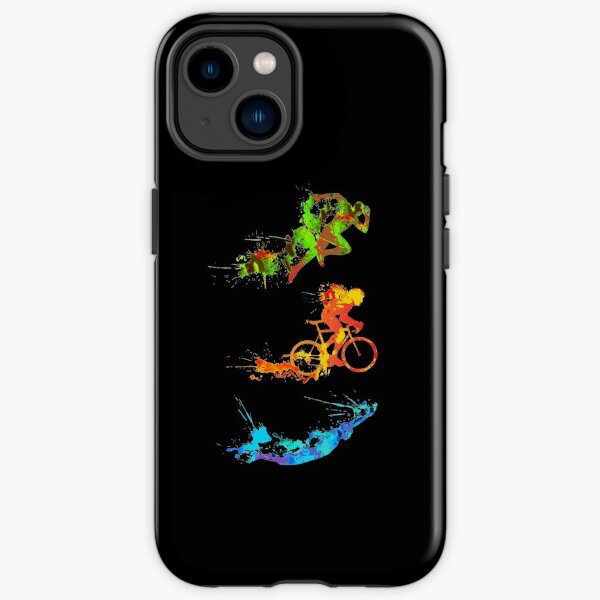 Set aquarelle Triathlon Splash Paint TTA Coque antichoc iPhone