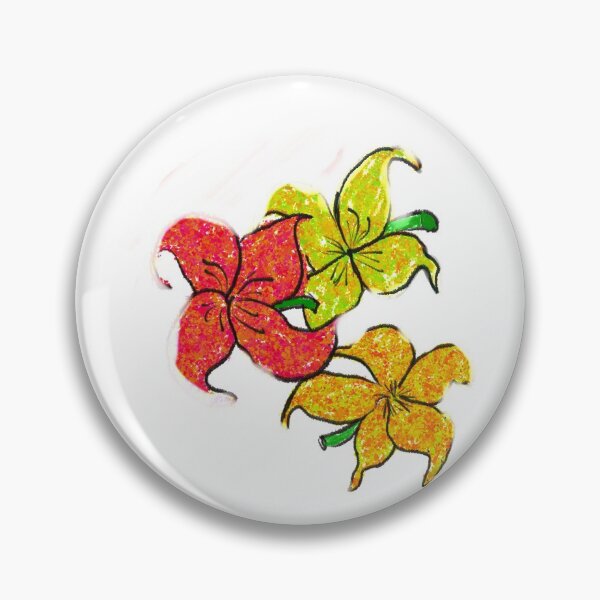 Item preview, Colourful fluorescent flower digital acrylic art designed and sold by papaipapai198.