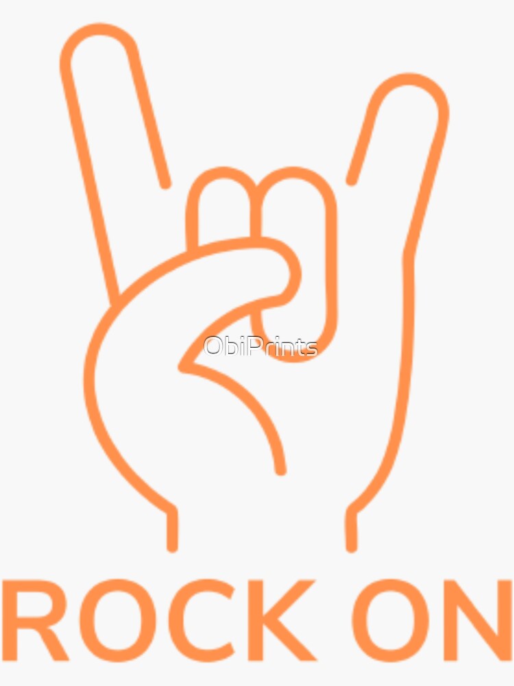 Rock On Sticker for Sale by Bogdan86