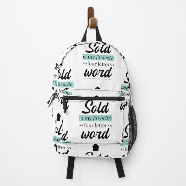 Item preview, Sold is my favorite four letter word - Bold Text with tiny house icon designed and sold by TheMajesticGoat.