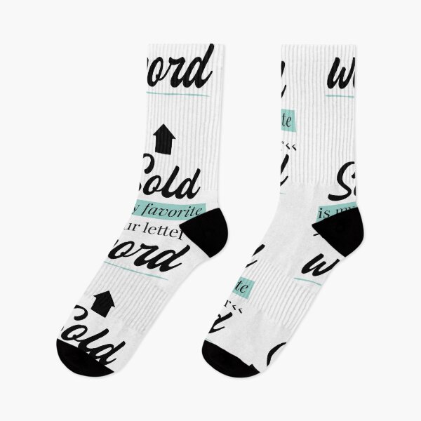 Item preview, Sold is my favorite four letter word - Bold Text with tiny house icon designed and sold by TheMajesticGoat.