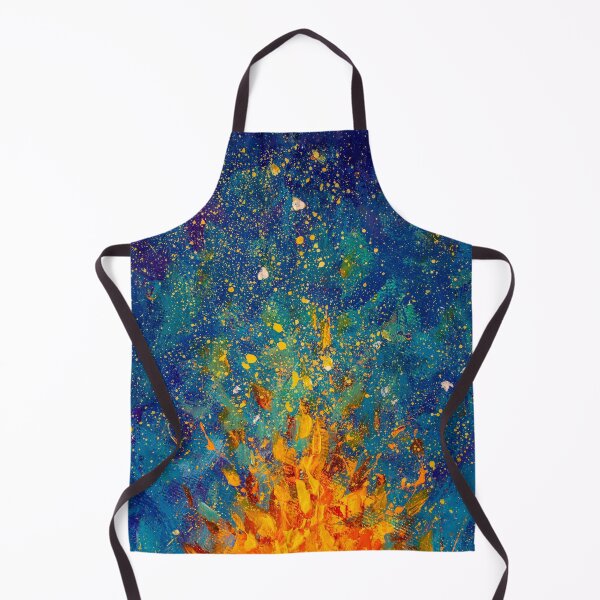 Item preview, Divine Flames - Fire Opal Embers + Midnight Blue Night Sky designed and sold by EscapistDecor.