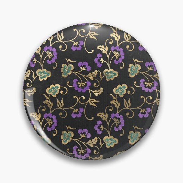 Item preview, Eastern Garden of Gold and Purple Flower Motifs designed and sold by WisdomInspired.