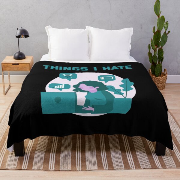 Item preview, Things I hate - Funny programmer Girl Gift Idea - WIFI and Battery designed and sold by TheAwesomeMiro.