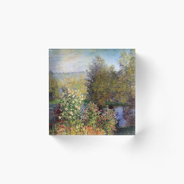 Claude Monet - Corner of the Garden at Montgeron (Coin de jardin à Montgeron) (1877) Acrylic Block