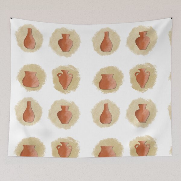 Item preview, greek pots tile designed and sold by purumArt.
