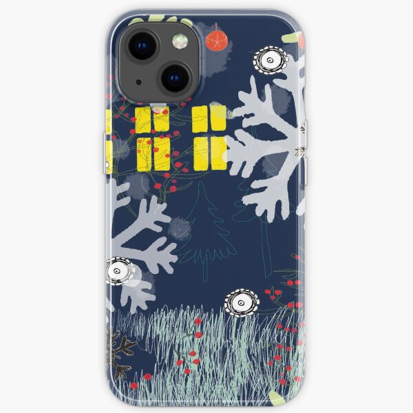 Illustration l'enfant et les flocons Coque souple iPhone