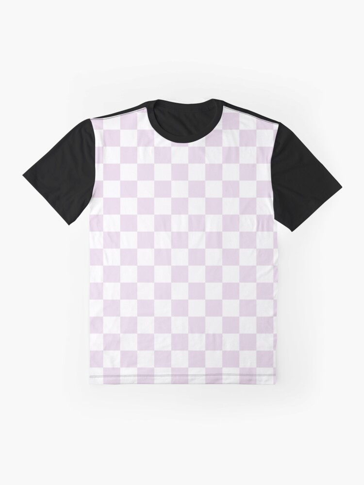 Light Purple Checkered Pattern Graphic T-Shirt for Sale by