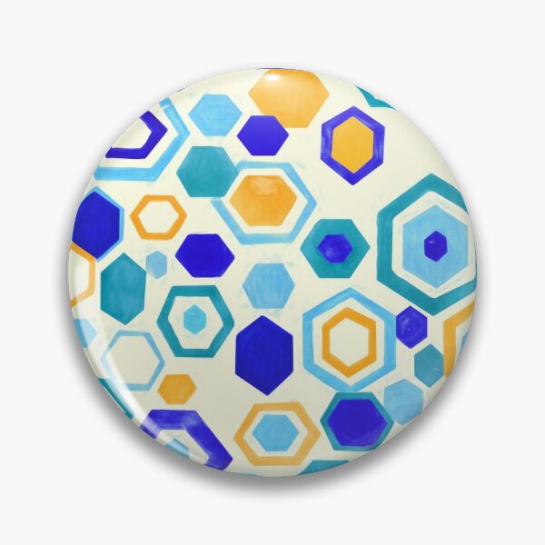 Item preview, Scattered Gouache Hexagons - Cream designed and sold by TigaTiga.