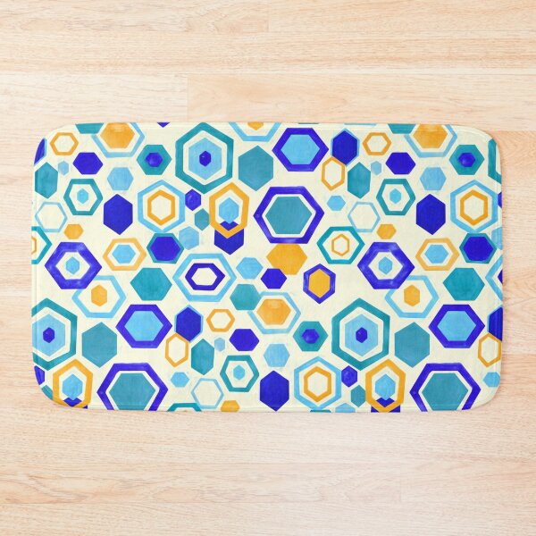 Item preview, Scattered Gouache Hexagons - Cream designed and sold by TigaTiga.