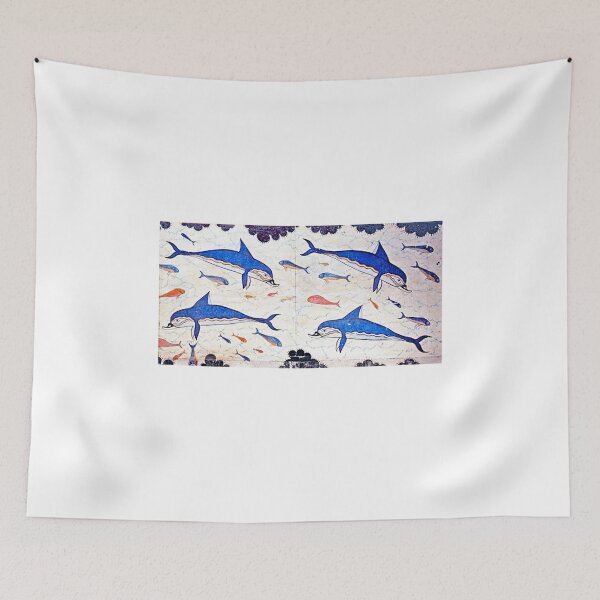 Item preview, Minoan Dolphins Fresco - Knossos designed and sold by epistemomania.