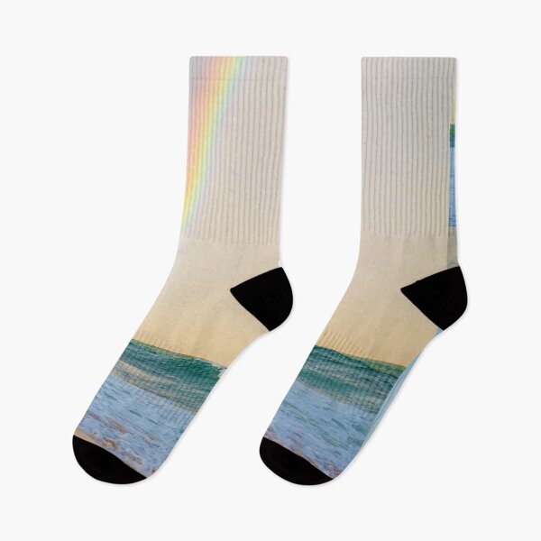 Item preview, Rainbow on the Ocean Deep Blue Waves Landscape designed and sold by WichitaClothing.