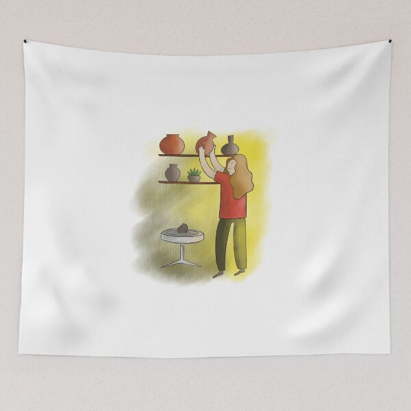Item preview, Woman ceramics artist designed and sold by purumArt.