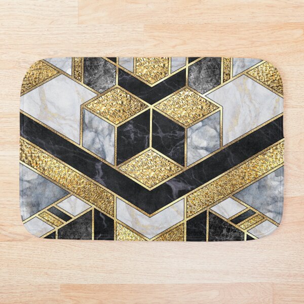 Item preview, Geometric Gold + Black + White Art, Stylish Art Deco Design, Modern Abstract Art designed and sold by EscapistDecor.