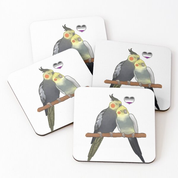 Item preview, Ace Cuddling Cockatiels designed and sold by AdoraBirdArt.