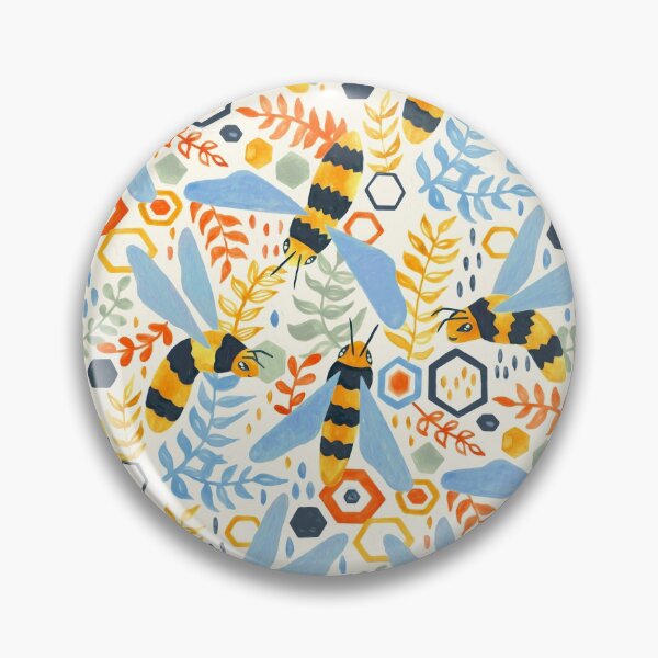 Item preview, Friendly Gouache Bees  designed and sold by TigaTiga.
