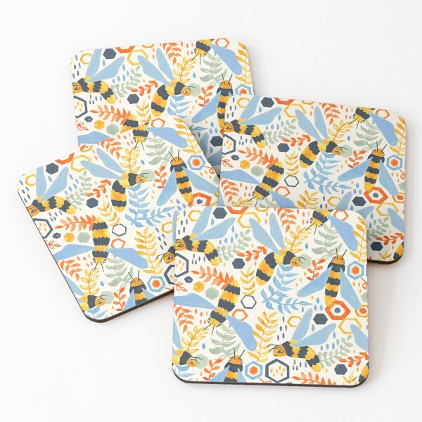 Item preview, Friendly Gouache Bees  designed and sold by TigaTiga.