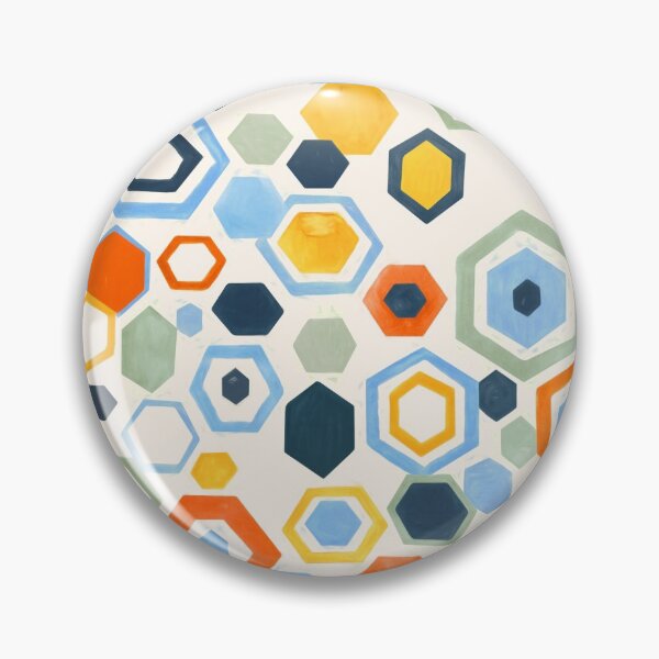 Item preview, Scattered Gouache Hexagons designed and sold by TigaTiga.