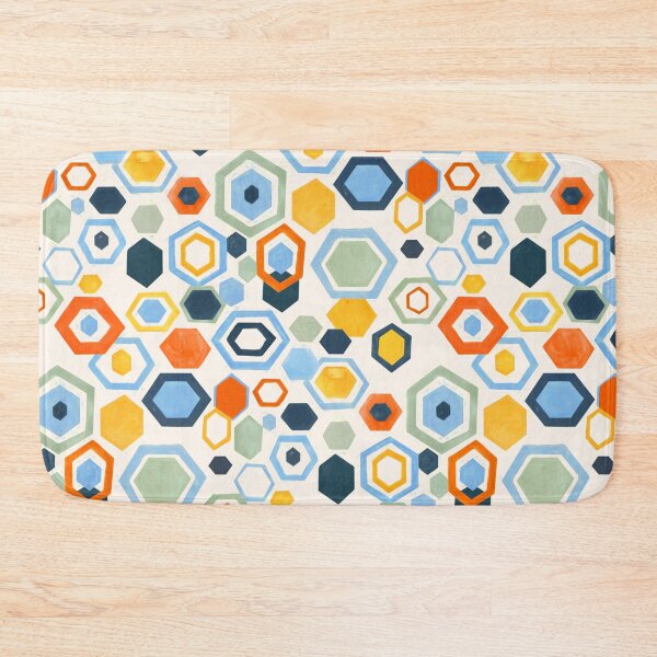 Item preview, Scattered Gouache Hexagons designed and sold by TigaTiga.