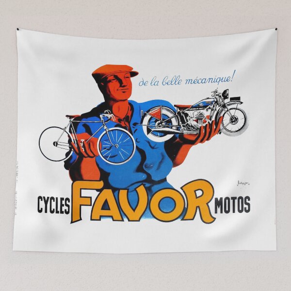 Item preview, Cycles Favor Motors Vintage French Advertisement designed and sold by OldschoolTs.
