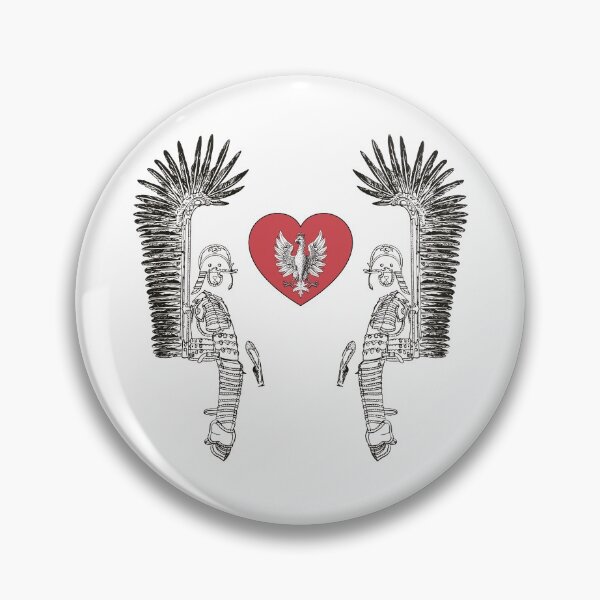 Item preview, Winged Hussar Armor with Polish White Eagle in Red Heart designed and sold by Vintage-TM.
