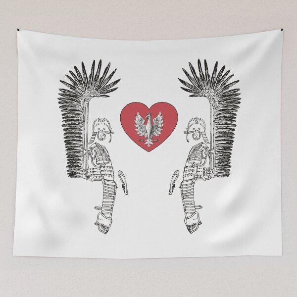 Item preview, Winged Hussar Armor with Polish White Eagle in Red Heart designed and sold by Vintage-TM.