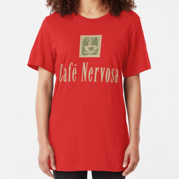 Cafe Nervosa sign – Frasier, Seattle Slim Fit T-Shirt