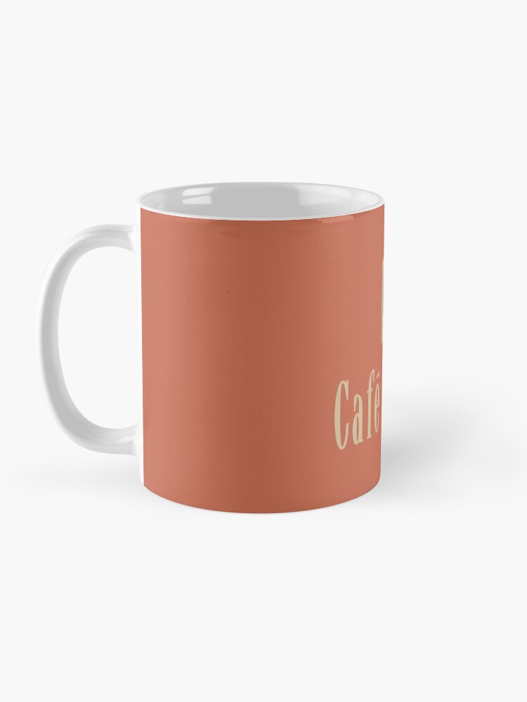 Alternate view of Cafe Nervosa sign – Frasier, Seattle Mug