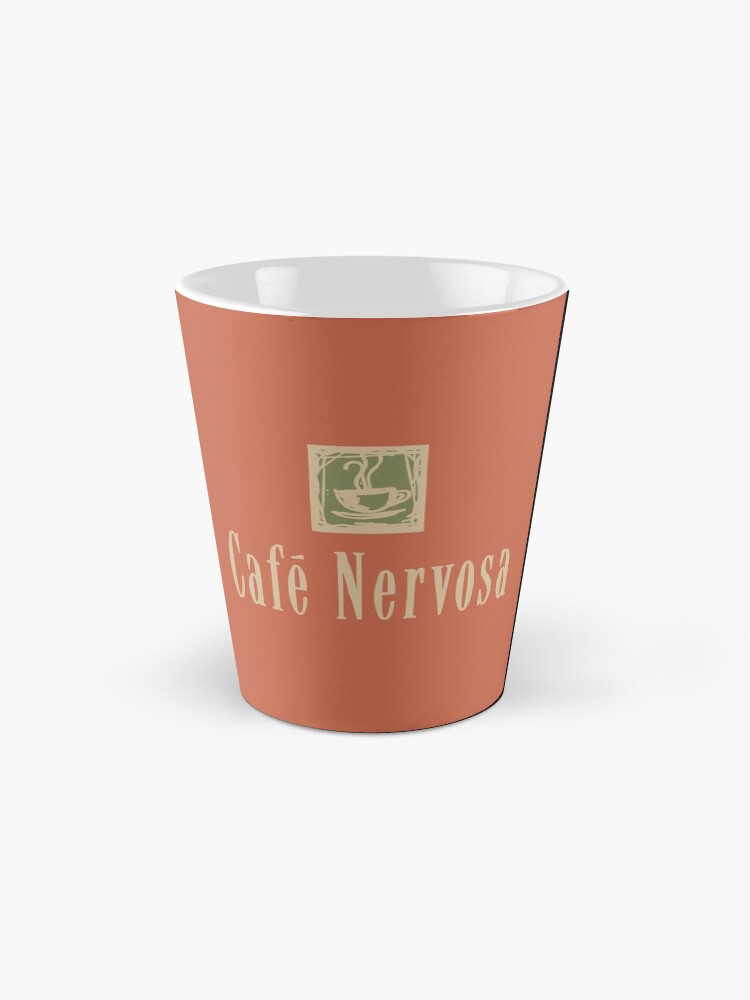 Alternate view of Cafe Nervosa sign – Frasier, Seattle Mug