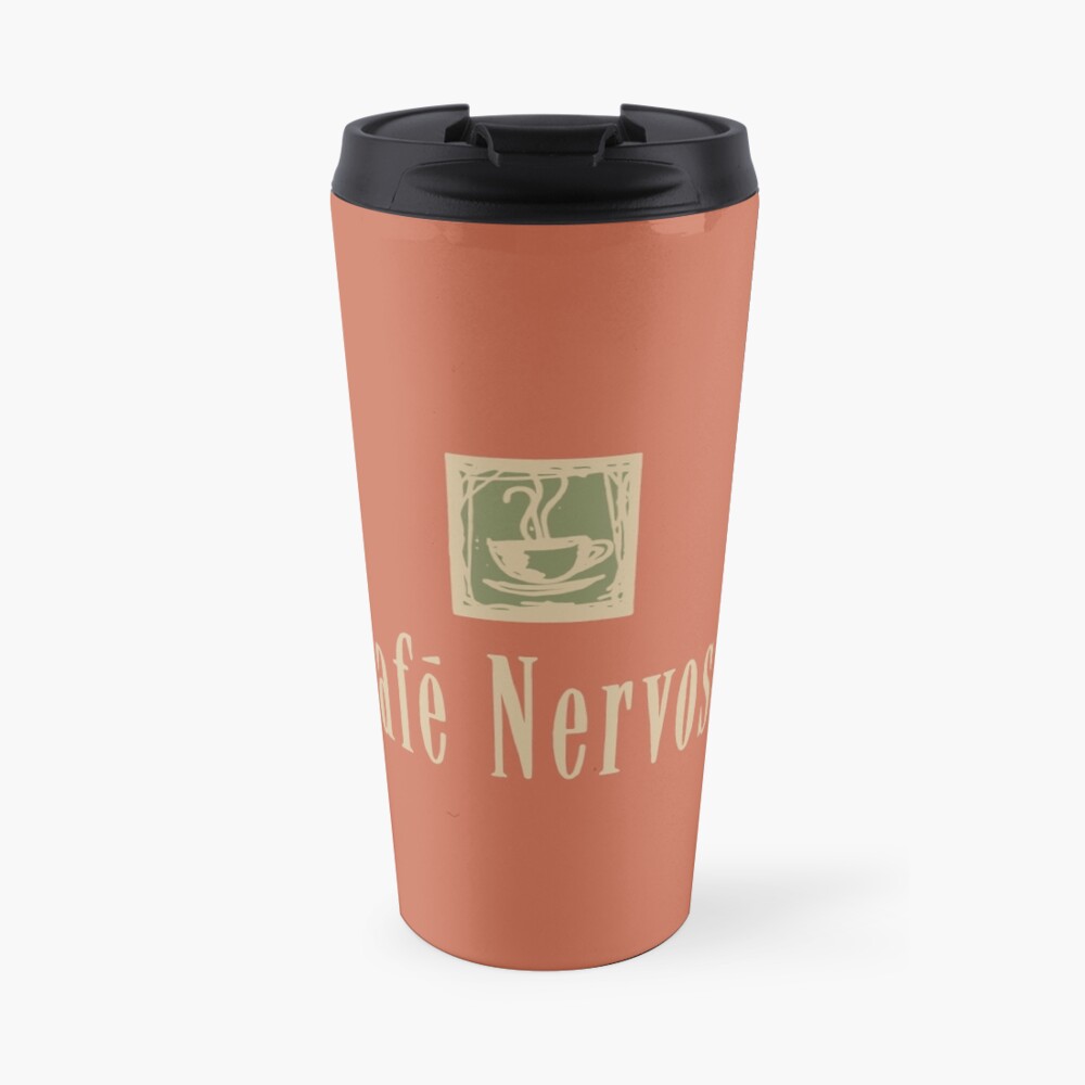 Cafe Nervosa sign – Frasier, Seattle Travel Mug